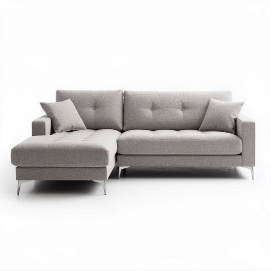 Sofa narożna w kolorze turkusowym z materiału tekstylnego 200 x 90 x 85 cm